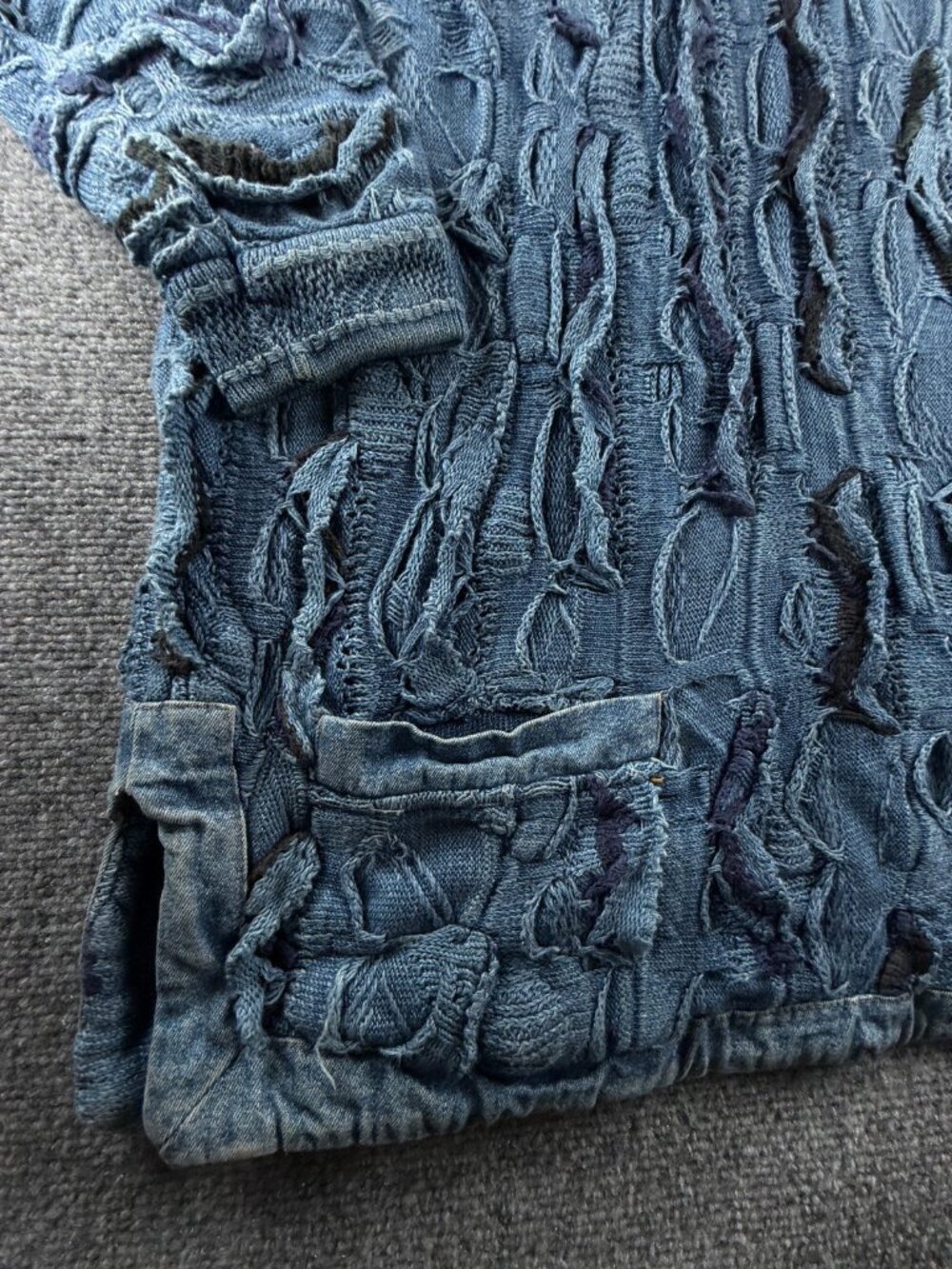 COOGI Blues Australia Sweater Women Pullover Knit Medium Blue Heavyweight Long - Picture 5 of 16